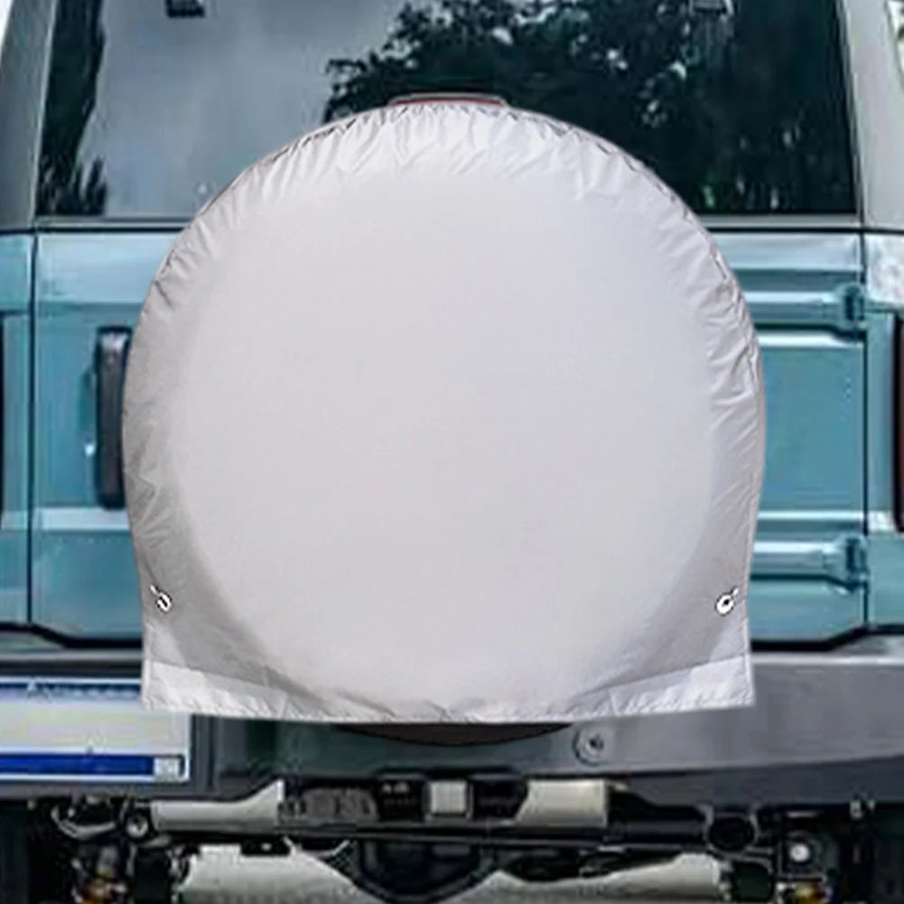 Automotive Wheel Protector UV Resistant Car Wheel Cover Sun Protection Auto Tire Cover for Sun Rain Snow Tyre Protection Qme