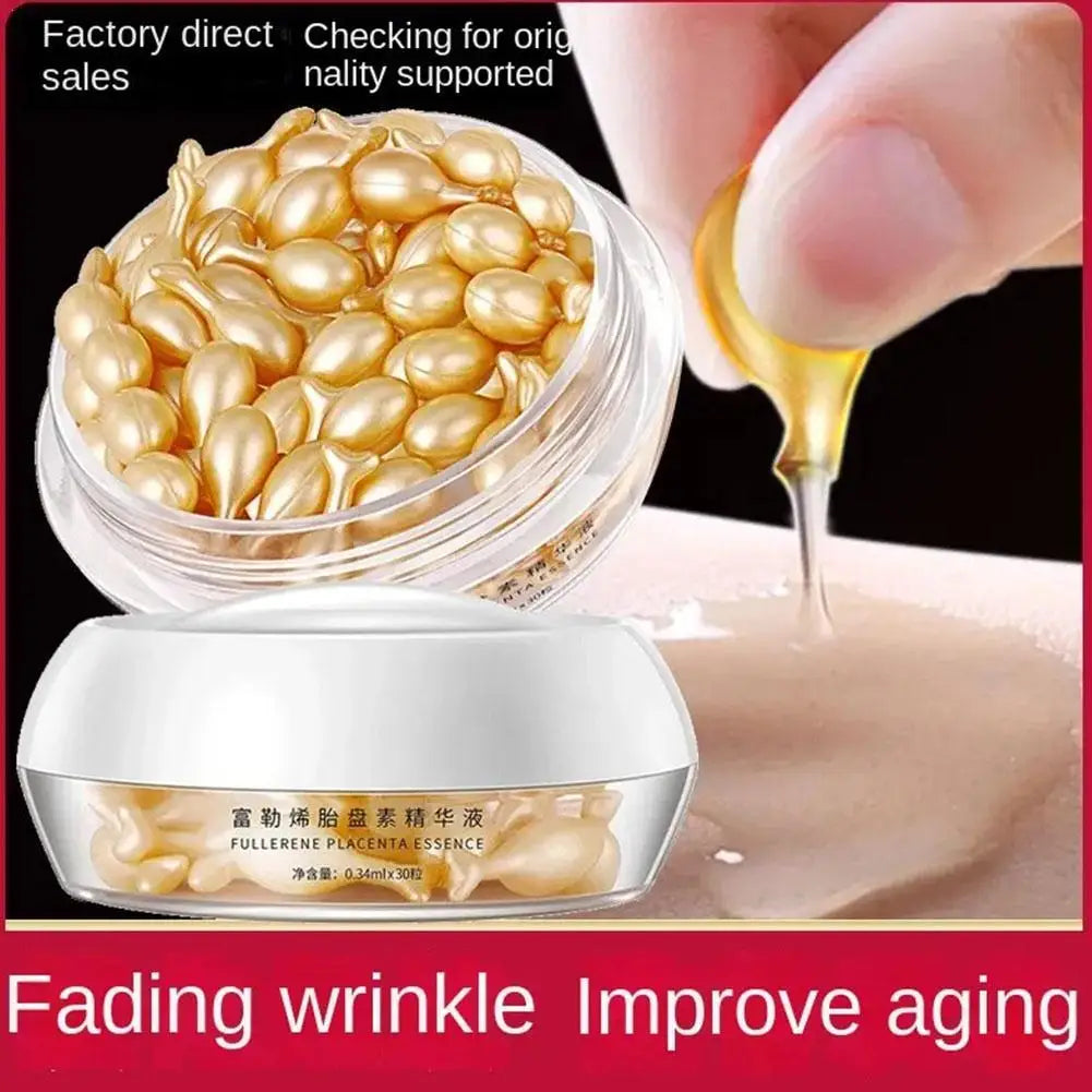 Placenta Capsule Facial Serum Reduce Fine Line Spot Acne Removal Qme