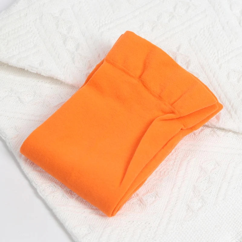 Women Colorful Sexy Pantyhose Lolita Candy Colors Kawaii Lady Qme Orange One Size