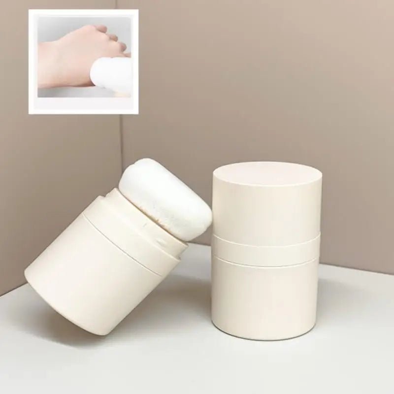 Mini Empty Refillable Loose Powder Box Puff Case Blusher Finishing Qme