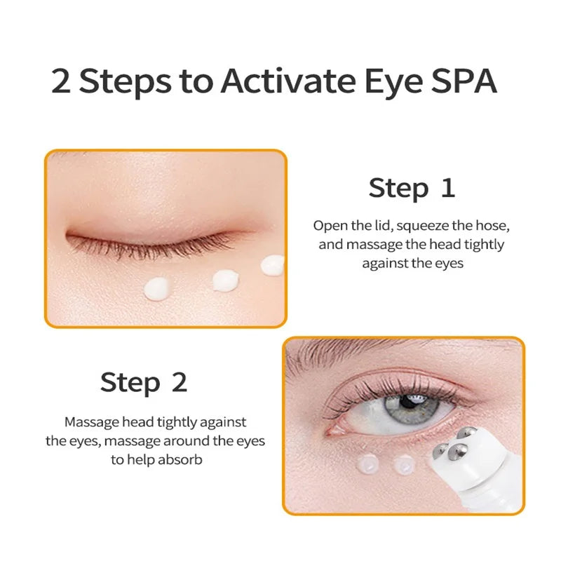 SADOER 4in1 Roll-on Moisturizing Eye Cream Anti Dark Circles Eyes Bags Firming Moisturizing Eye Serum Skin Care for Beauty Eyes Qme