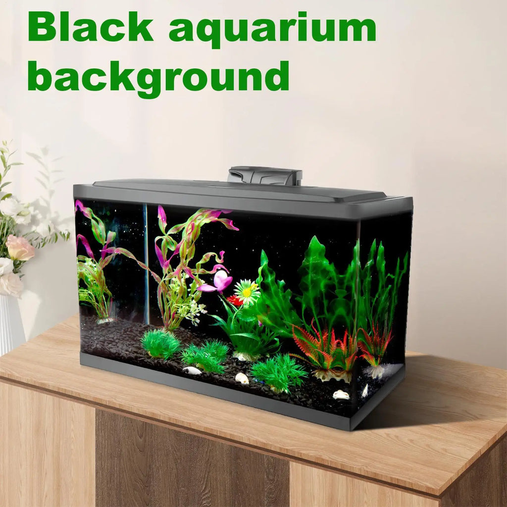 Fish Tank Background Static Cling Black Aquarium Backdrop Sticker Aquarium Poster Aquarium Backdrop Aquarium Wallpaper Qme
