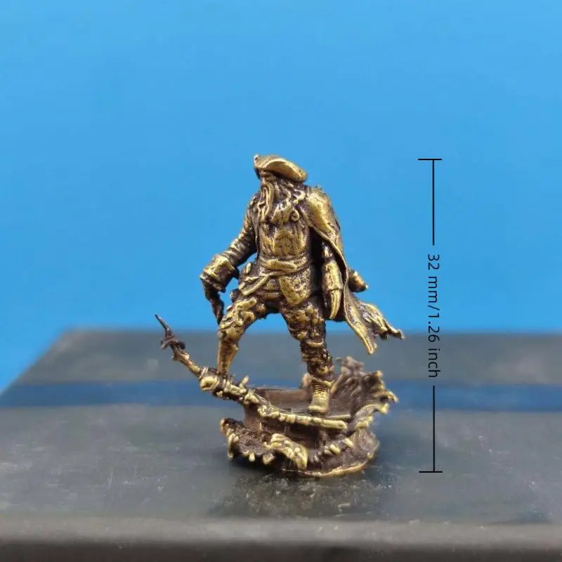 Display Model Mini Figurines Ornaments Brass Pirate Monster 1 64 Qme