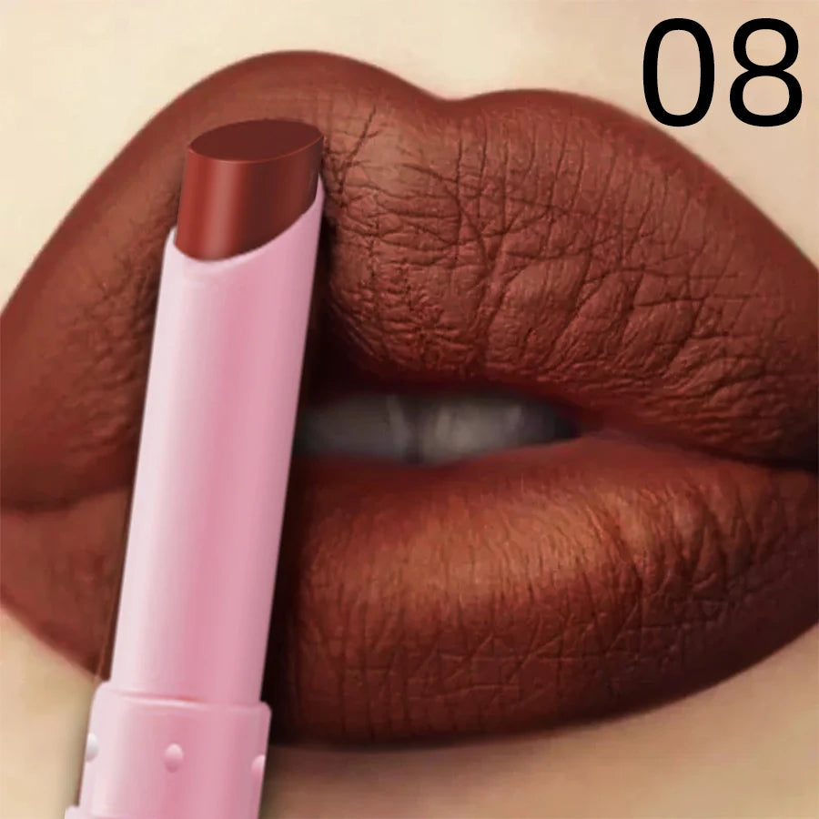 15 Cigarette Velvet Matte Waterproof Lipstick Long-lasting Lip Gloss Qme 08