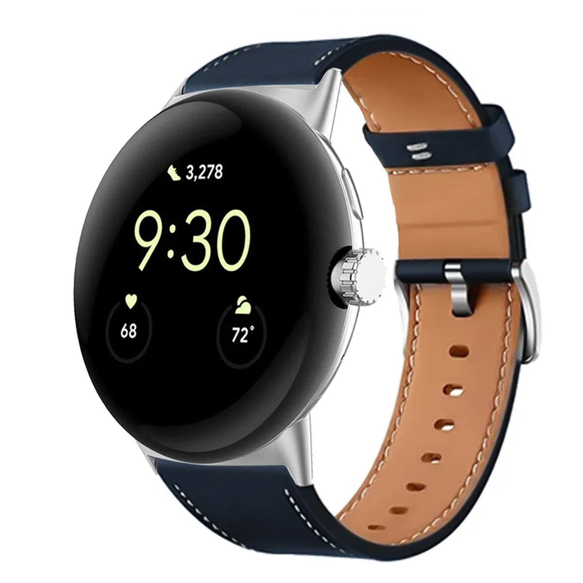 For Google Pixel Watch 3 41 45mm Strap Leather Replace Wristband Correa Bracelet For Google Pixel Watch 2 3 Band Belt Accessorie Qme Blue-S Pixel Watch 3 45mm