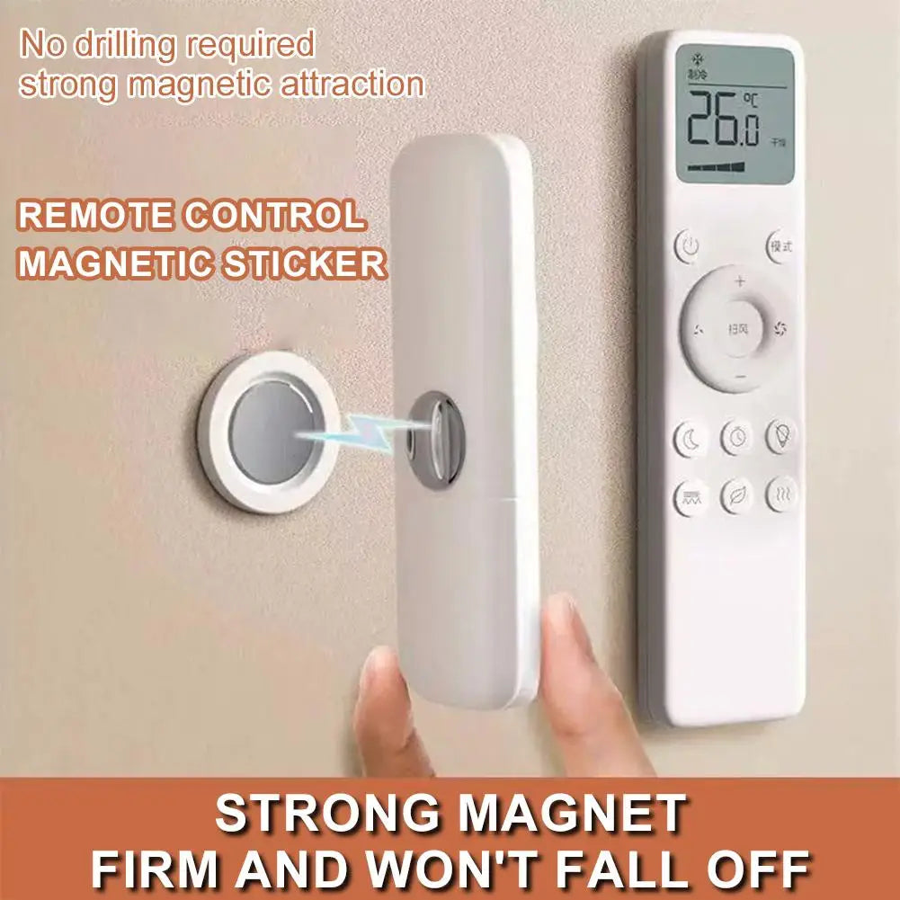 Remote Holder Wall Mount Magnetic Patches Control Silicone TV Tool Qme