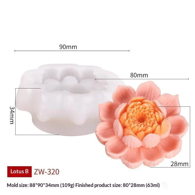 Flower Rice Cake Silicone Mold Non-stick Shape Mooncake Mung Bean Qme R