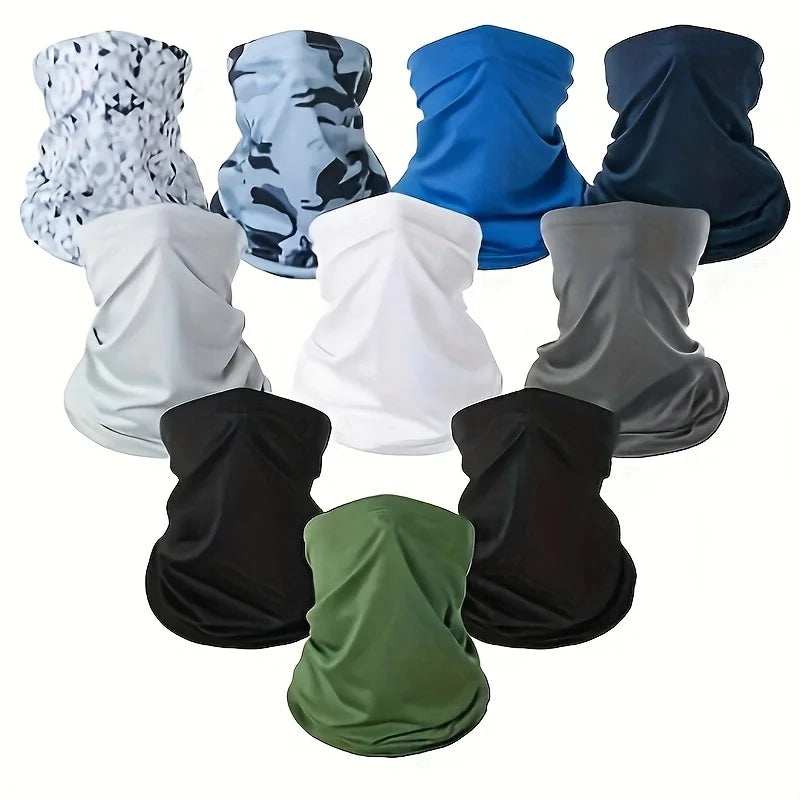 Multifunctional Cooling Neck Gaiter, UV Protection Seamless Face Mask Bandana For Cycling Running Qme