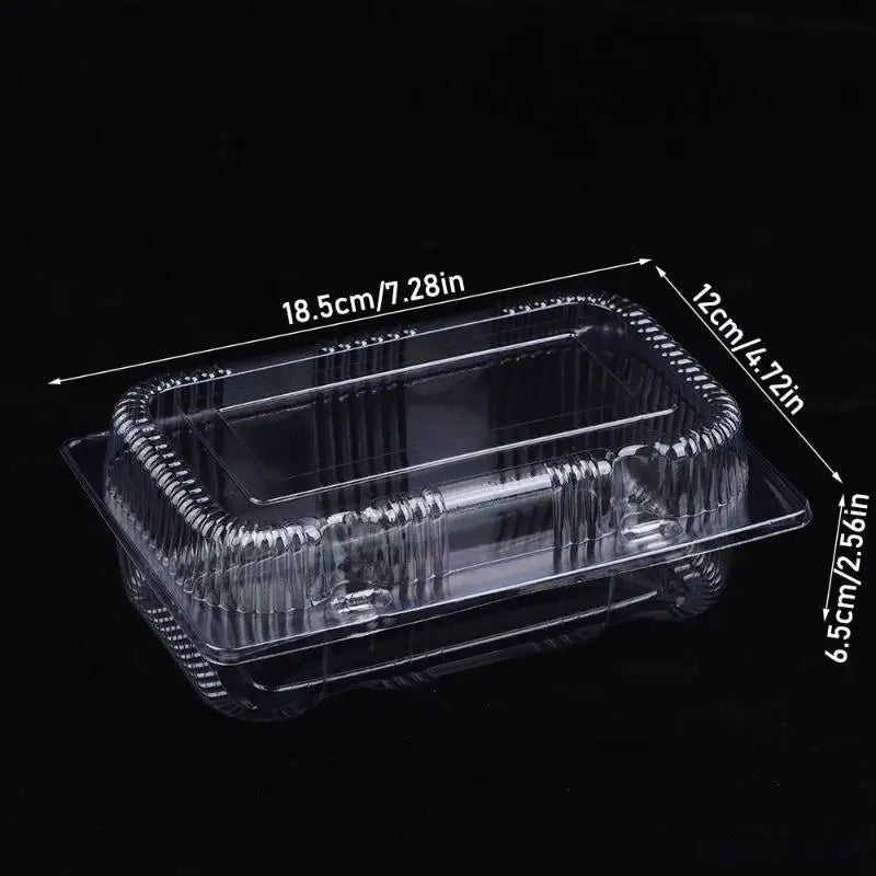 10 50 Multi-purpose Clear Plastic Boxes Disposable Containers Bakery Qme