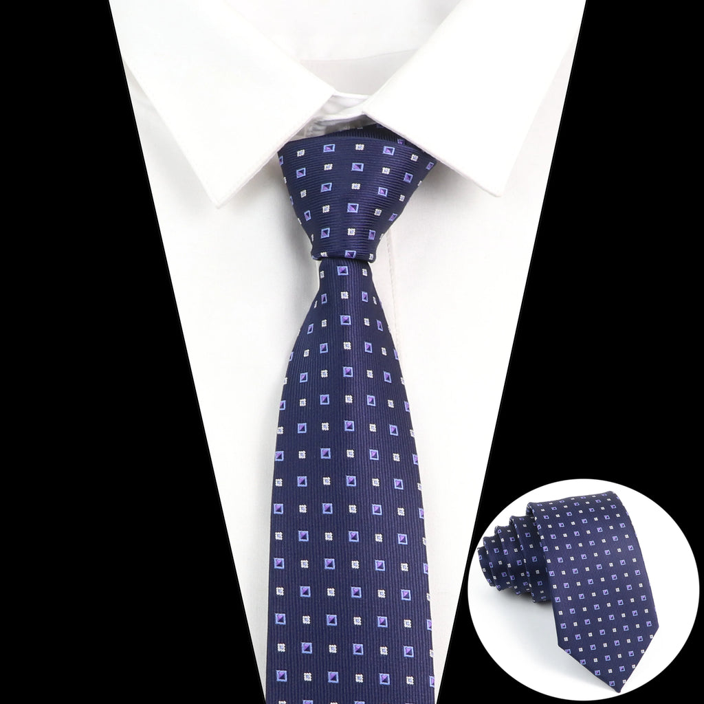 Tie Men Gravatas Wholesale Fashion Woven Luxury Necktie Dark Grey Dot Qme