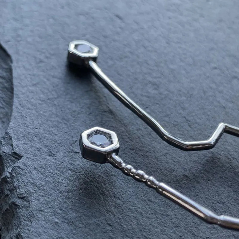 Funny’s Fashion Ear Clip Cosplay Cyberpunk HipHop SciFi Ear-hook Metal Earwear Unisex Gothic Eardrop Jewelry Festival Party Gift Qme
