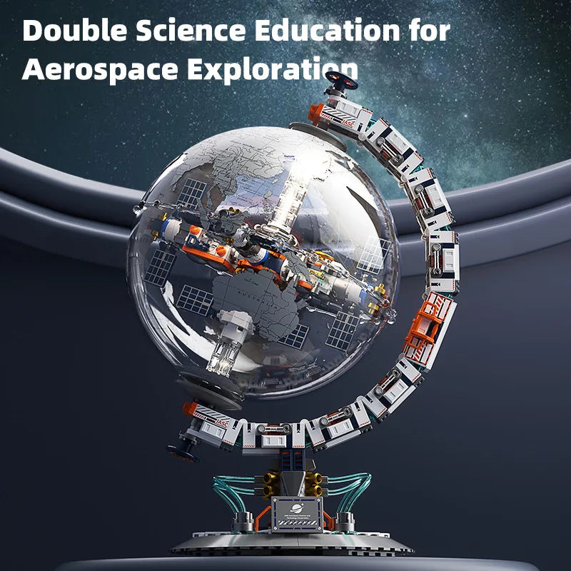 Tellurion Globe Model Building Blocks Bricks Puzzle STEM Assembled Student Educational Science Geology Toy Kid Gift Boy Birthday Qme
