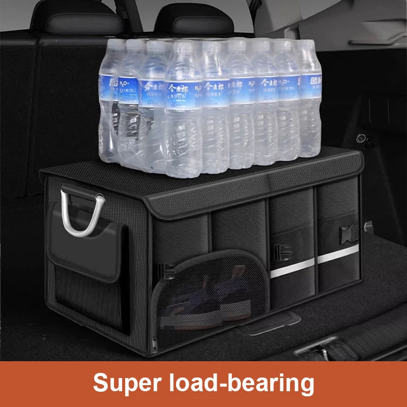 SEAMETAL Foldable Trunk Storage Box Waterproof Oxford Cloth 110L Large-Capacity Car Organizer for Camping/Fishing Easy to Carry Qme