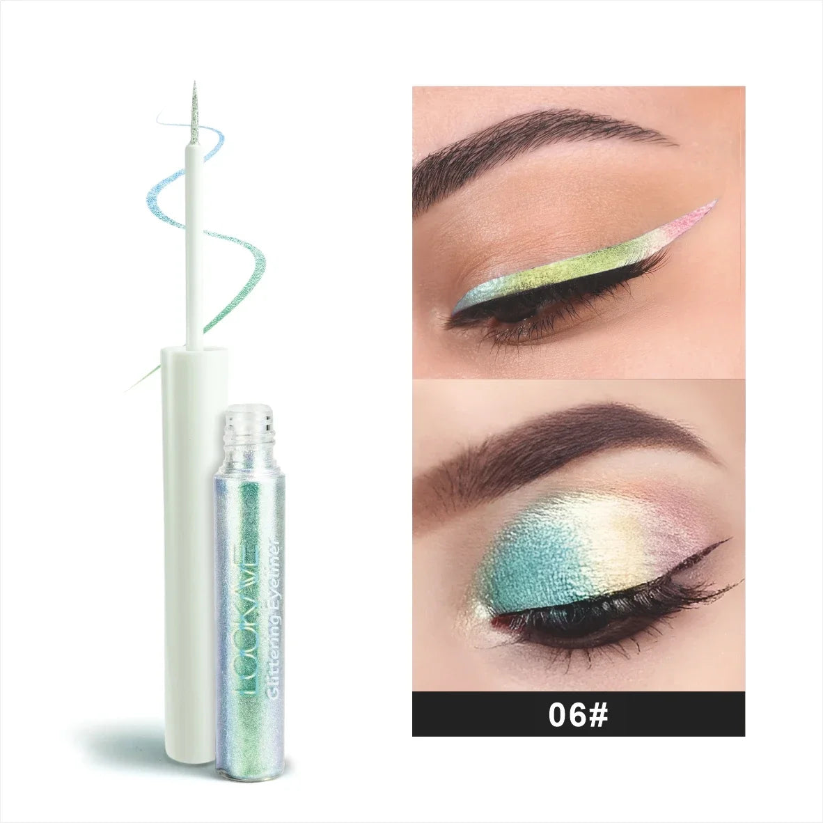 Shiny Chameleon Liquid Eyeliner Waterproof Glitter Long-lasting High Pigment Smudge-proof Pearlescent Eye Liner Makeup Cosmetic Qme B6