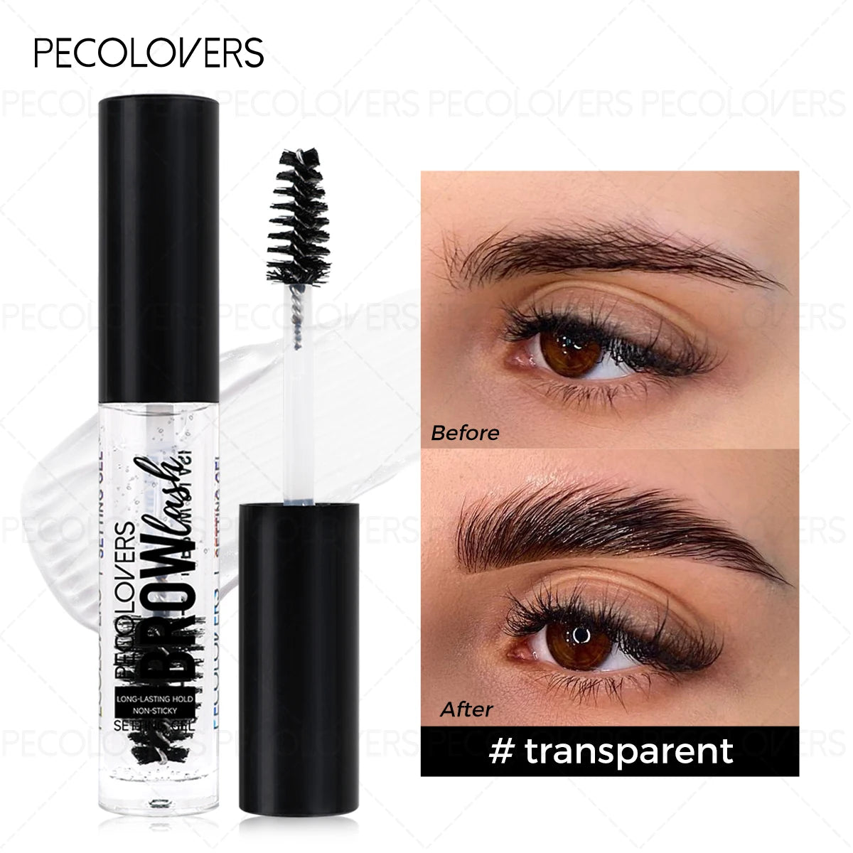 Transparent Eyebrow Gel Black Cap Shaping Waterproof Suitable Qme 01