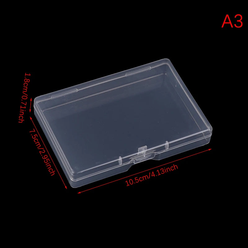 Transparent Rectangular Plastic Box Translucent Durable Dustproof Qme A3