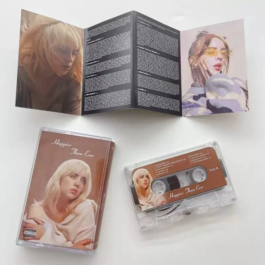 Retro Emotional Pop Music Cassette Tape, Warm Brown Tone Portrait Themed Cover, Narrative Ballad Track Collection Qme