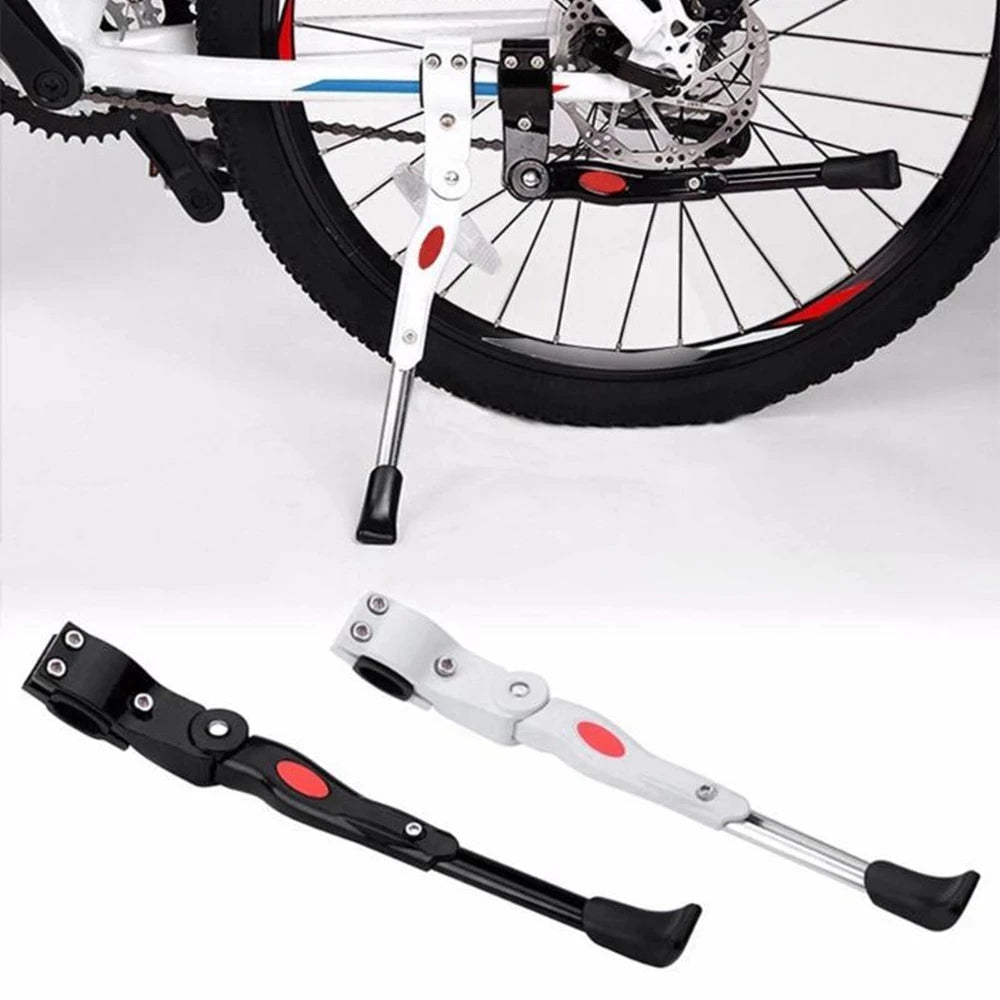 Adjustable Bicycle Kickstand Heavy Duty Rear Side Bike Stand Aluminum Alloy Support For Road Bike MTB Scooter Accessories Qme