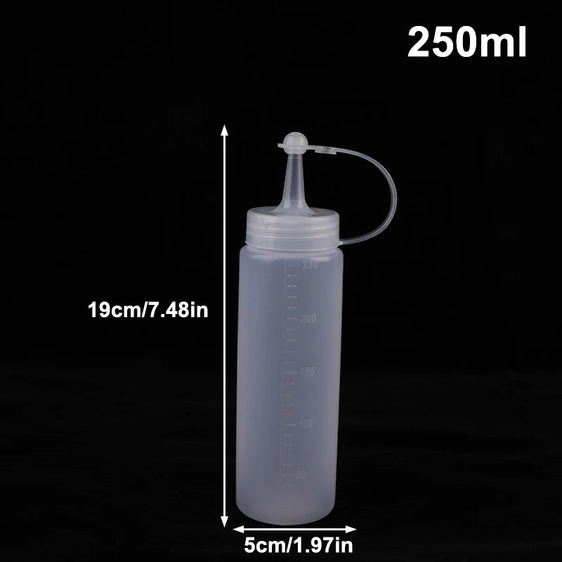 Kitchen Tools Squeeze Seasoning Bottle250- Condiment Bottles Ketchup Qme 250ml Straight