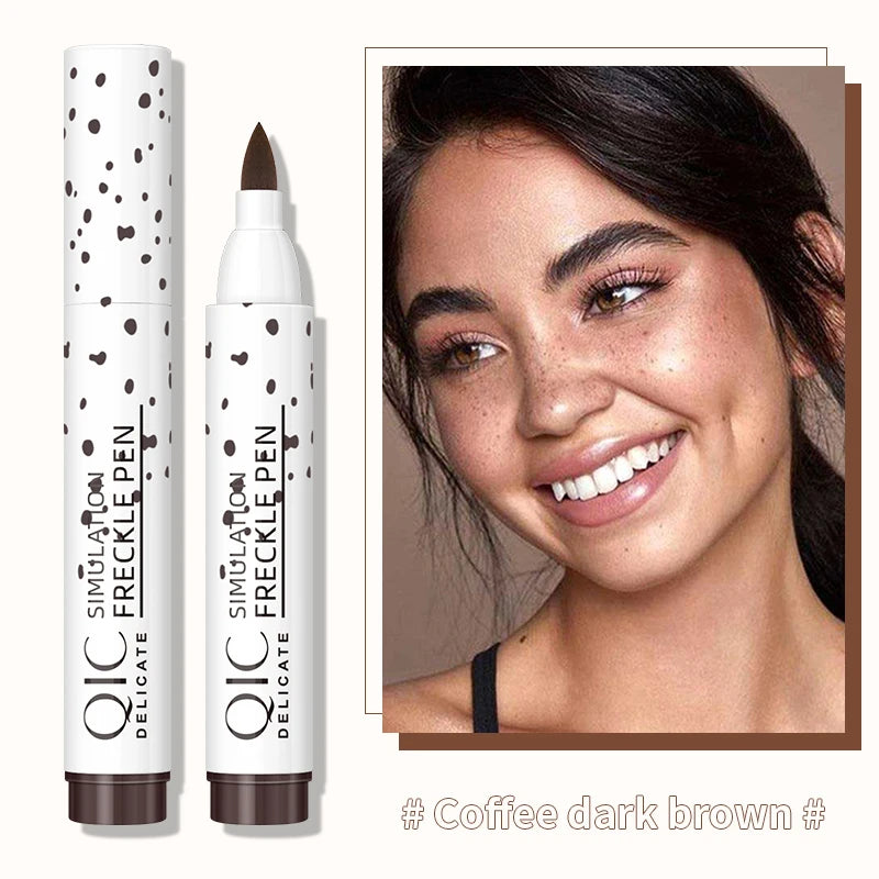 QIC Face Fake Freckles Pen Natural Waterproof Lifelike Fake Freckles Pen for Long Lasting Look Dot Spot Pen Makep Tool Cosmetic Qme Q705-2