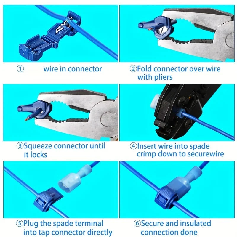Quick Elect Connectorative Cable Connectors Snap Splice Lock Wire Terminal Crimp Wire Connector Electric Qme
