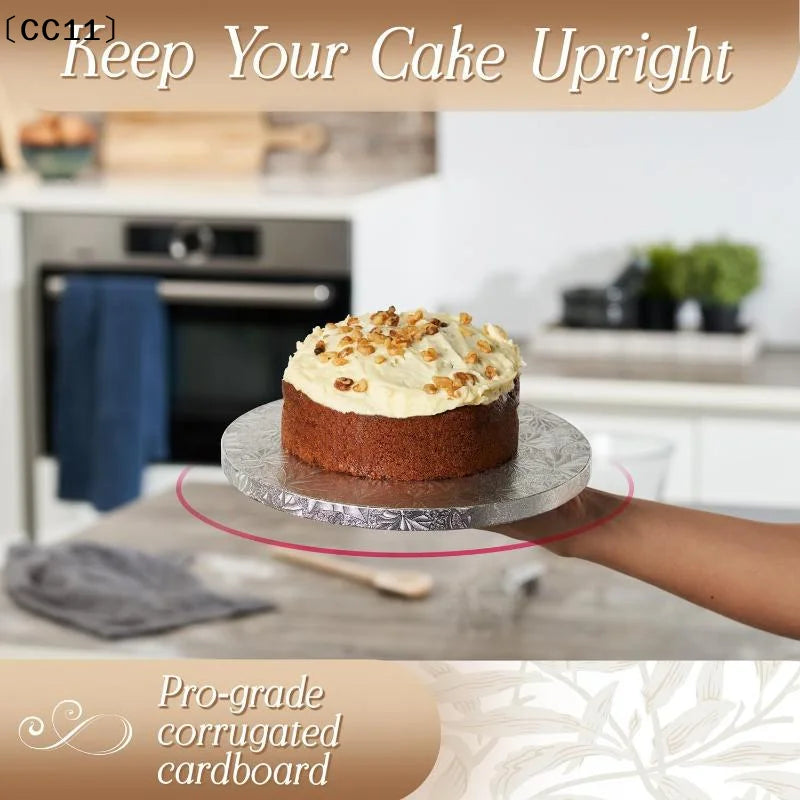 Golden Round Cake Boards Circle Cardboard Base Cupcake Dessert Tray Qme