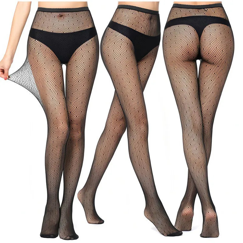 Women Sexy Fish Net Pantyhose Cosplay JK Gothic Fishnet Tights Stars Qme A1 One Size