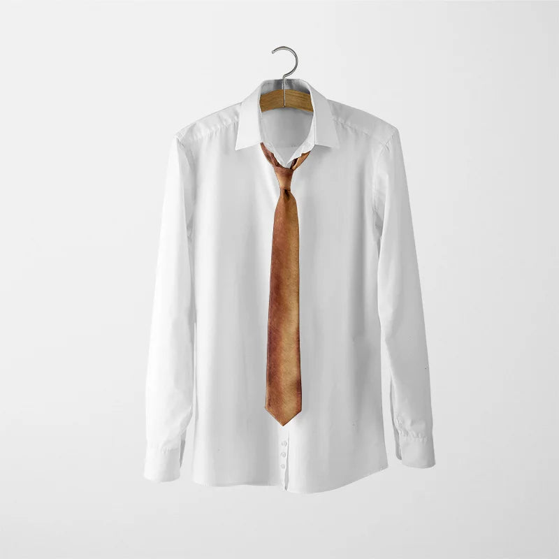 Fashionable Animal Cat Tiger Skin Tone Printed Tie Casual Business Qme