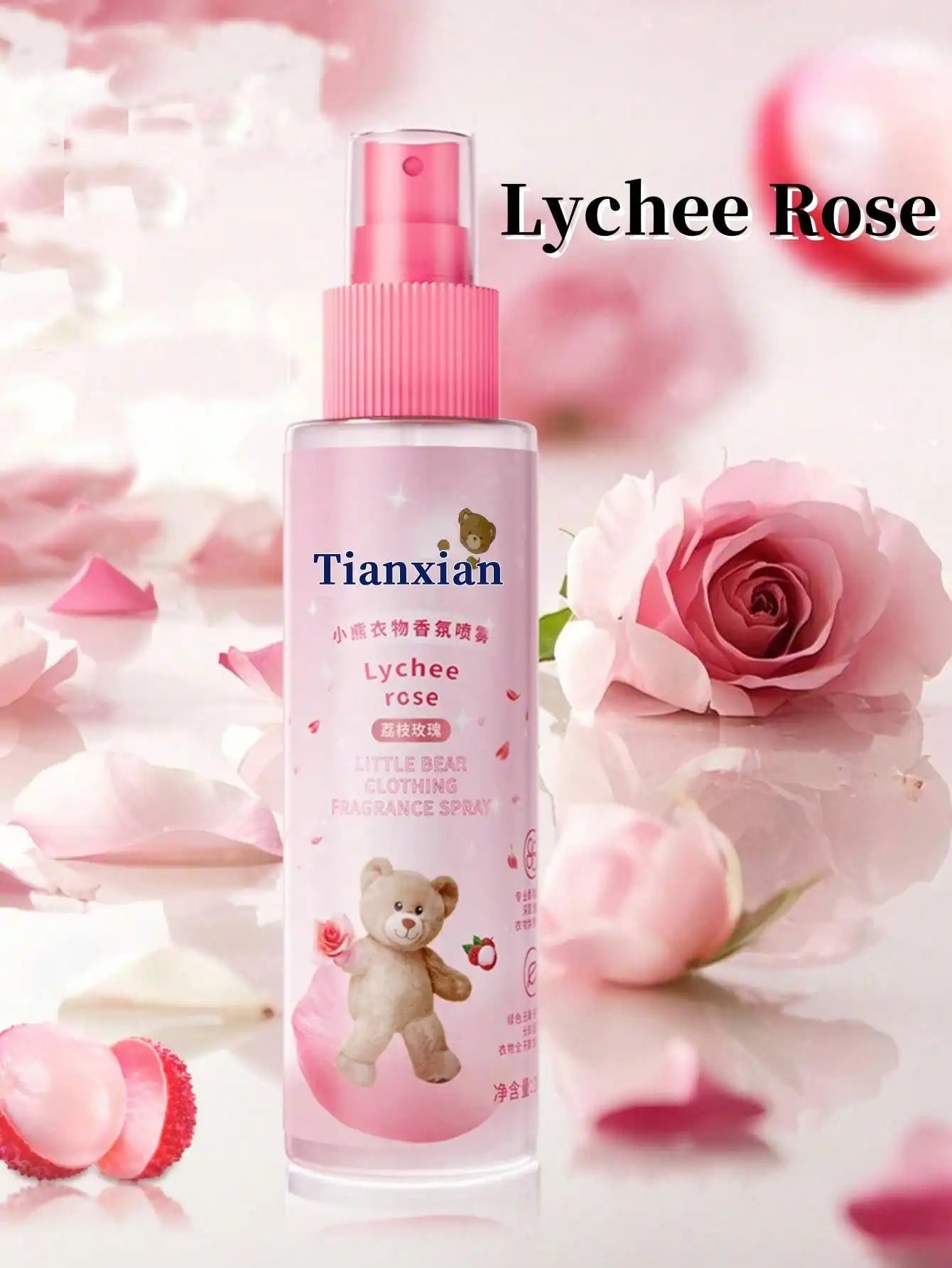 Clothing Fragrance Spray Milk Soap Jasmine Grapes Lychee Rose Blue Qme pink