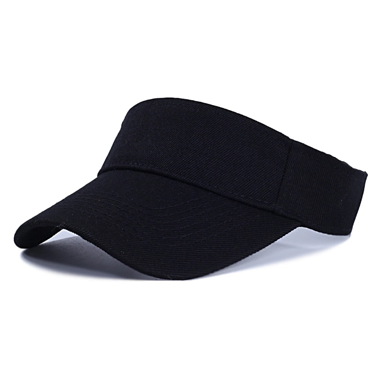 Men and Women Empty Top Sports Hat Running Hiking Sun Protection Cap Solid Color Fashion Casual Outdoor Hiking Sun Shaded Cap Qme Black One Size