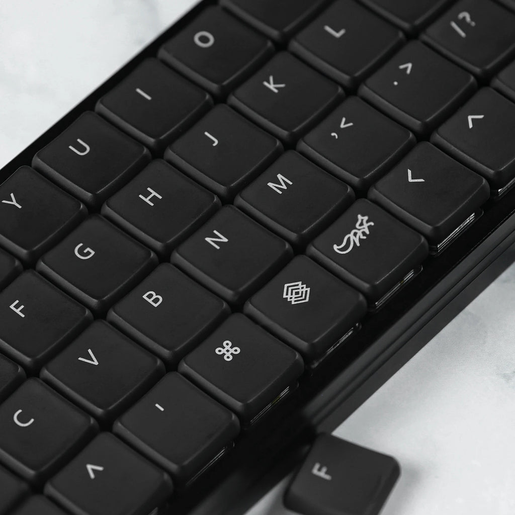 CFX Black Transparent Low Profile PBT Choc Keycaps RGB for Kailh 1350 Low Profile Switch Mechanical Keyboard Ultra Thin Keycaps Qme