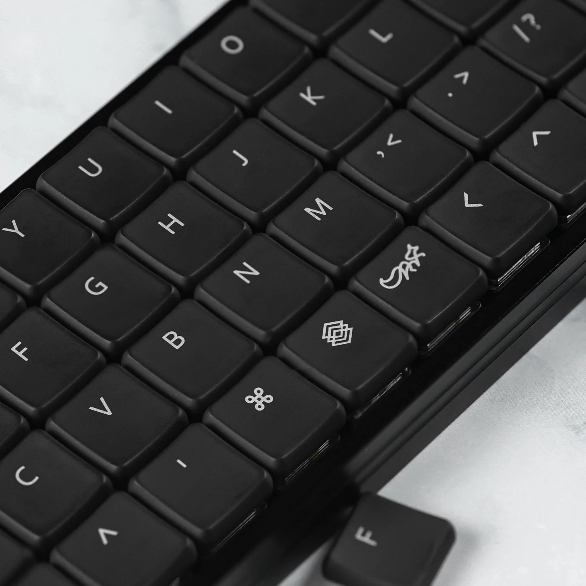 CFX Black Transparent Low Profile PBT Choc Keycaps RGB for Kailh 1350 Low Profile Switch Mechanical Keyboard Ultra Thin Keycaps Qme