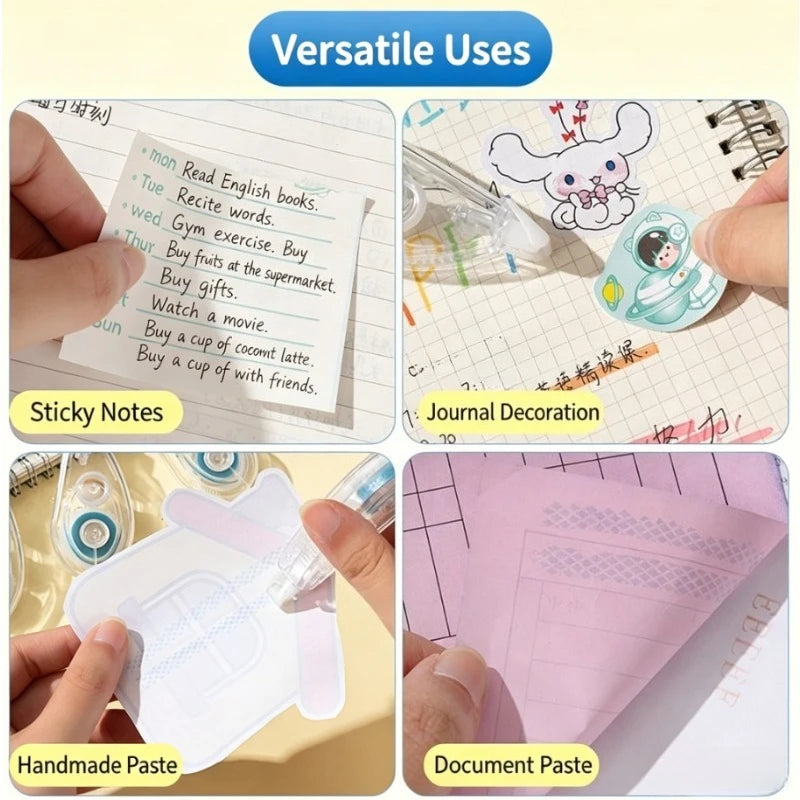 (4pcs/1set)Double-Sided Adhesive Dots Glue Tape, Acid Free & Archival-Safe, Permanent Tape Roller Tape Runner, Adhesive Tape Dis Qme