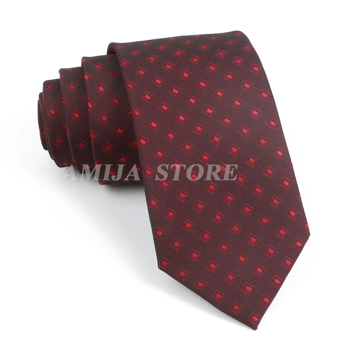 Tie Men Gravatas Wholesale Fashion Woven Luxury Necktie Dark Grey Dot