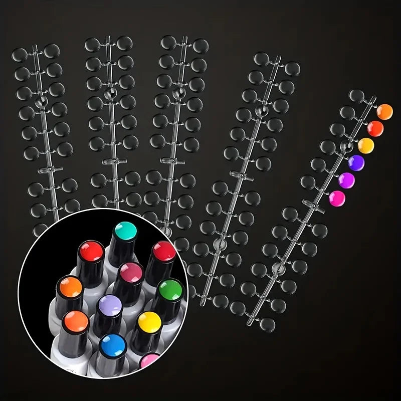 Transparent 120pcs Nail Art Display Tips - Perfect for Nail Polish Training and Color Display Qme 120PCS