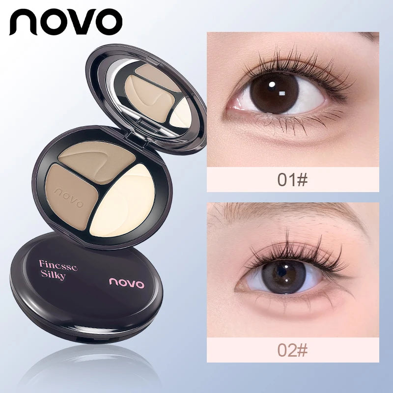 Highlighter+Under eye Highlighting Palette For 3D Eye Makeup,Matte Finish,Long Lasting,Waterproof,One-Step Aegyo-Sal,Lazy Makeup Qme
