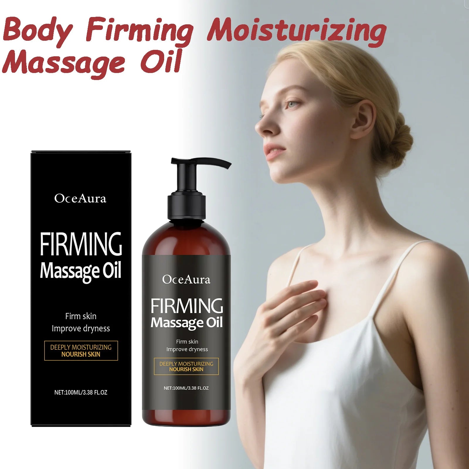 Body Firming Massage Oil Deep Nourishment for Dry Skin Moisturizing Smoothing Tightening Soothing Glowing Soft Body Massage Oil Qme