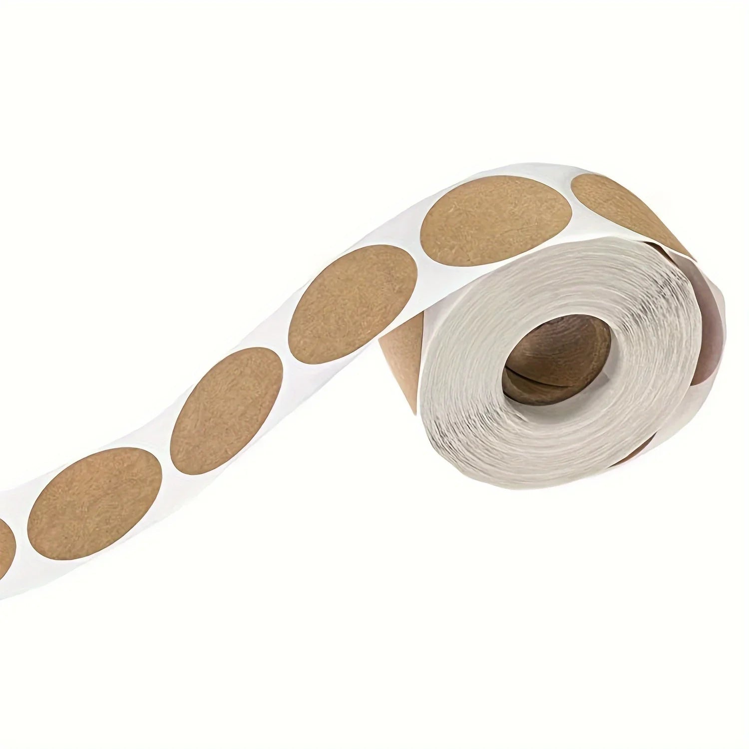 500PCs/Roll Kraft Round Stickers Self-adhesive Label Paper Sticker Classification Name Personalized Labels Thank You Stickers Qme