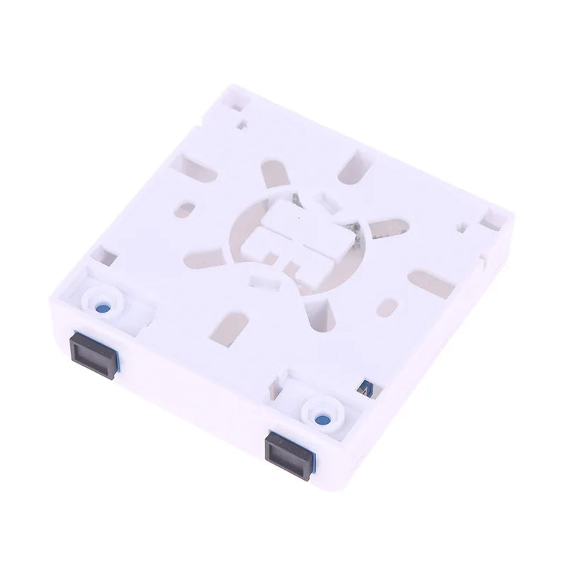 2 Port Terminal Box 86-type ABS Optical Terminal Junction Box White Plastic Fiber Optic Splice Box With Adapters Qme