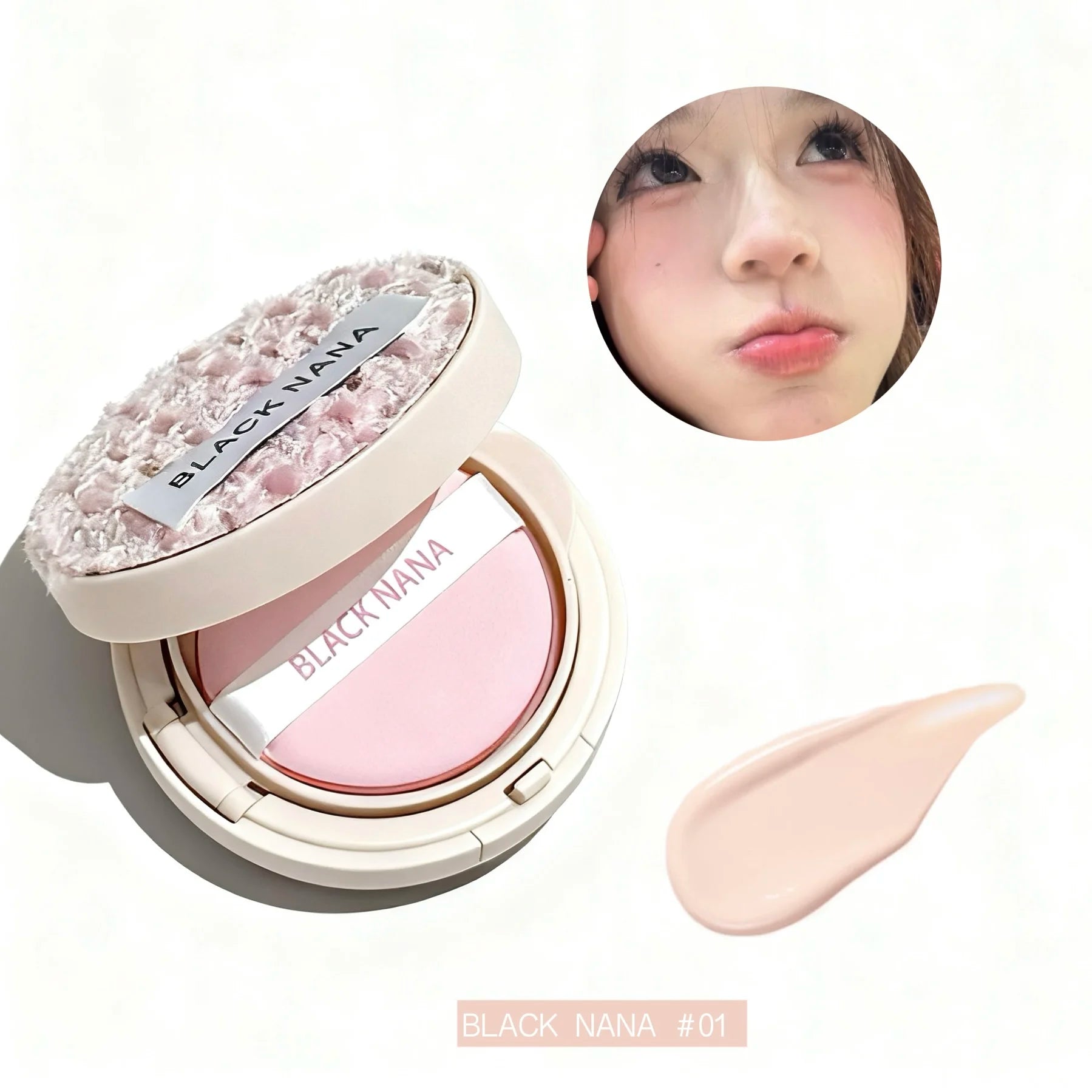 Air Cushion Foundation Ballet Light Natural Moisturizing Concealer Qme DB124-01 1