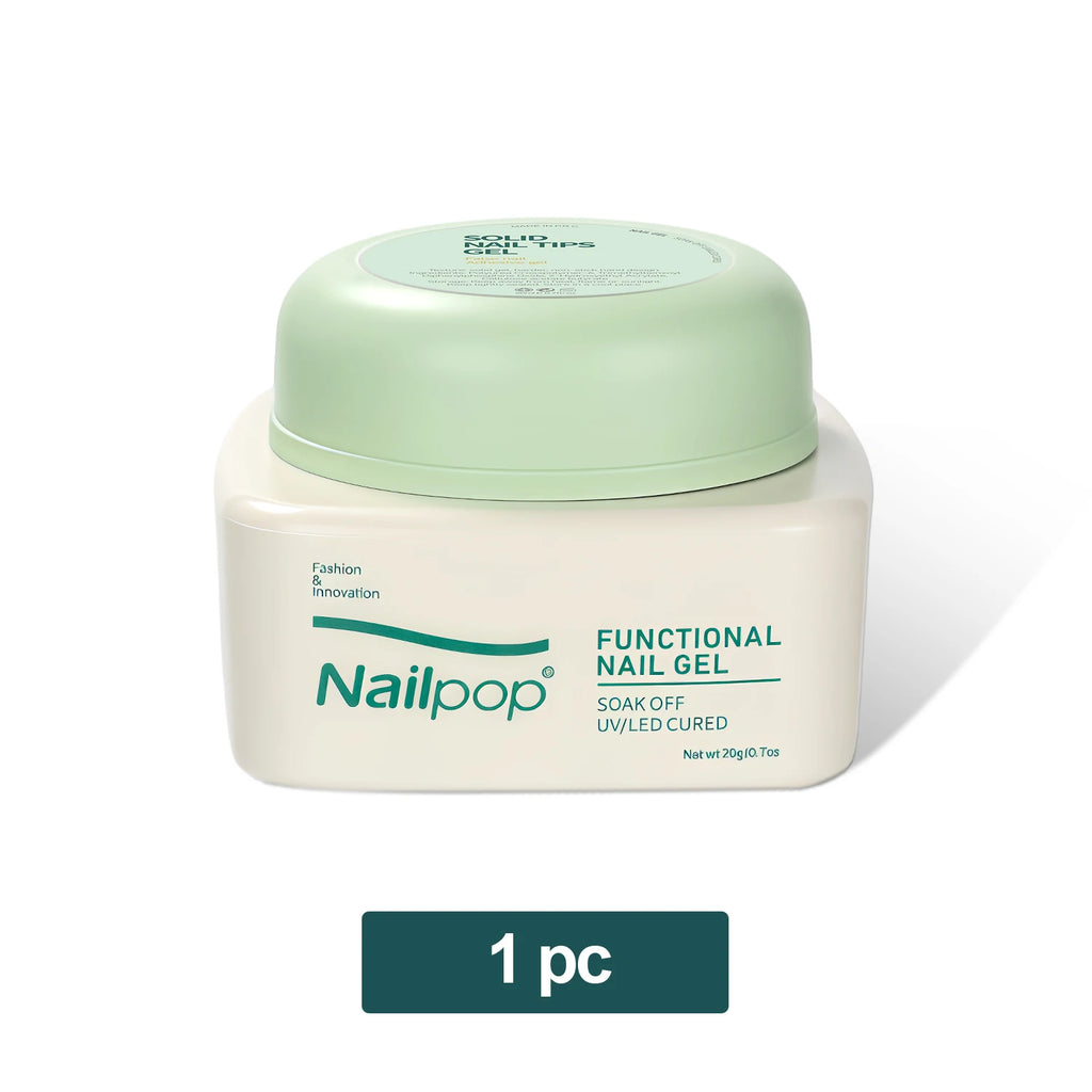 Nailpop Solid Nail Gel Adhesive Press-on Nails Ultra Strong Adhesion Qme Solid Gel 20g x 1pc
