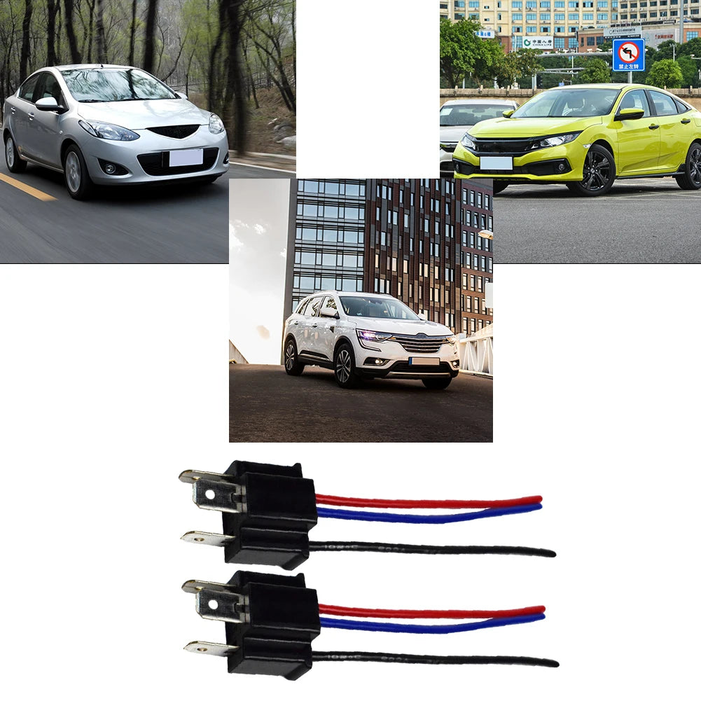 2x 9003 H4 Bulb Socket Male Adapter Connector Pig Tail for Headlight Fog Lamp Qme