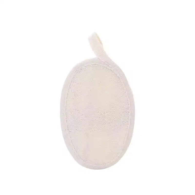 Natural Loofah Body Scrubber Soft Exfoliating Sponge Shower Brush Cleaner Pad Body Skin Care Tool Bath Exfoliator Shower Puff Qme White