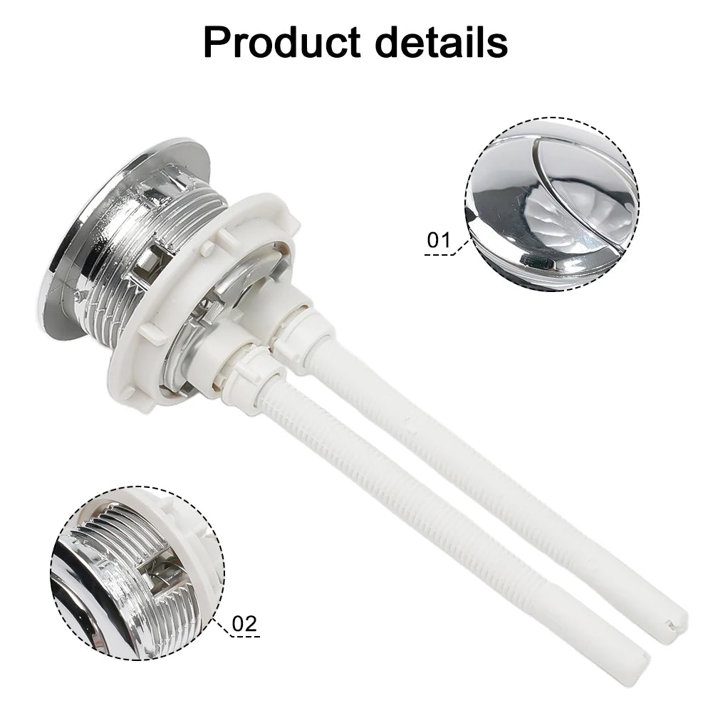 38 48 Dual Push Buttons Flush Toilet Water Tank 2 Rods Home Qme