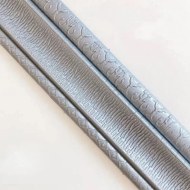 2.3m 3D pattern wallpaper decorative line skirting line decoration self-adhesive waterproof living room wall border sticker Qme sliver 1Pcs2.3mX8cm