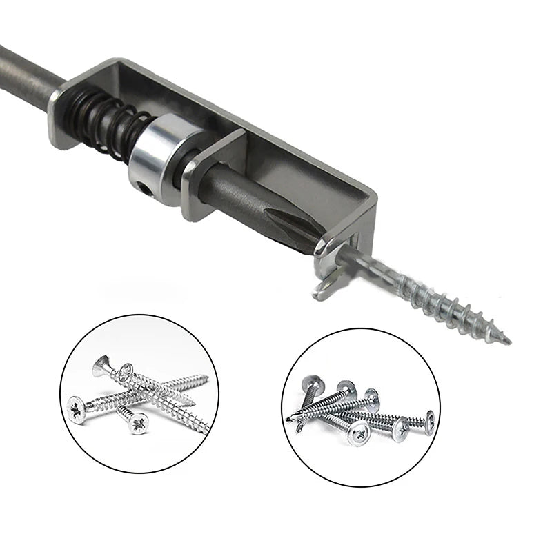 Spring-Loaded Screw Holder Bit Wear Resist Anti-Drop Screwdriver Bit Universal Screw Retaining Tool For Electricians Mechanics Qme