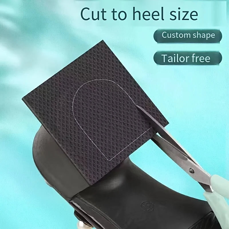 Shoe Heel Repair Rubber Pads, Cuttable Square Boot Heel Replacement, Anti-Slip Shoe Heel Repair Kit, Boot Sole Replacement Qme