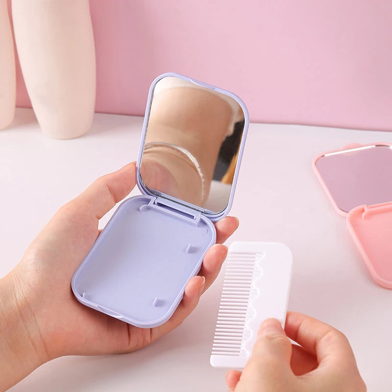 Comb Girl Makeup Tools Vanity Miror Small Mirror Solid Fashion Qme