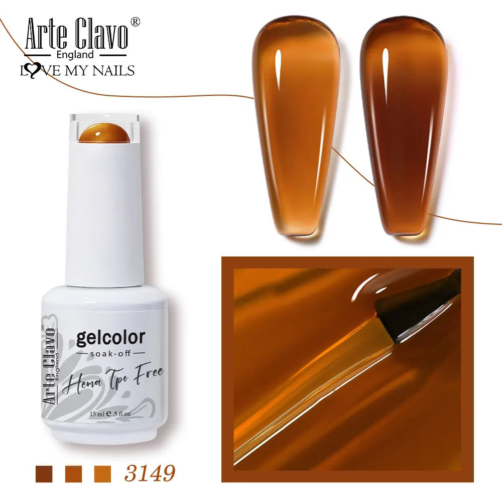 Arte Clavo Summer Nails Tip Candy Series Jelly Gel Nail Polish Blue