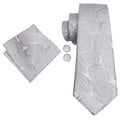 Hi-Tie Fashion 8.5cm Blue texture Men's Elegant Tie Handkerchief Cufflinks Set Wedding Party Accessories Gift for Men Gravats Qme n-3066